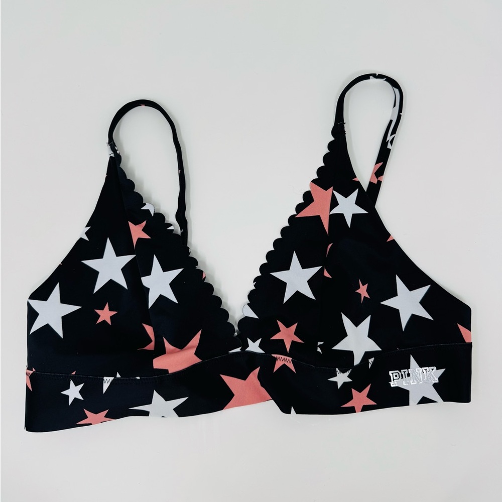 Victoria's Secret Black Star Print Bra/‎ Bikini Top